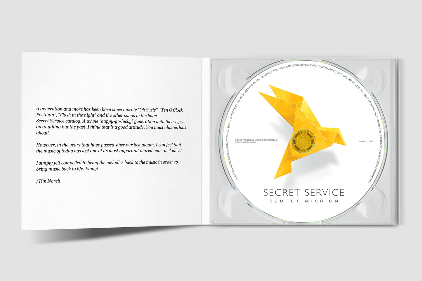Secret Mission: CD Digipak