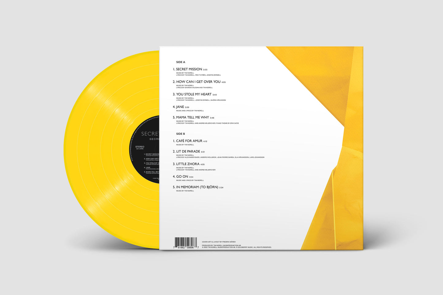 Secret Mission: Swedish Yellow Vinyl LP Special Edition