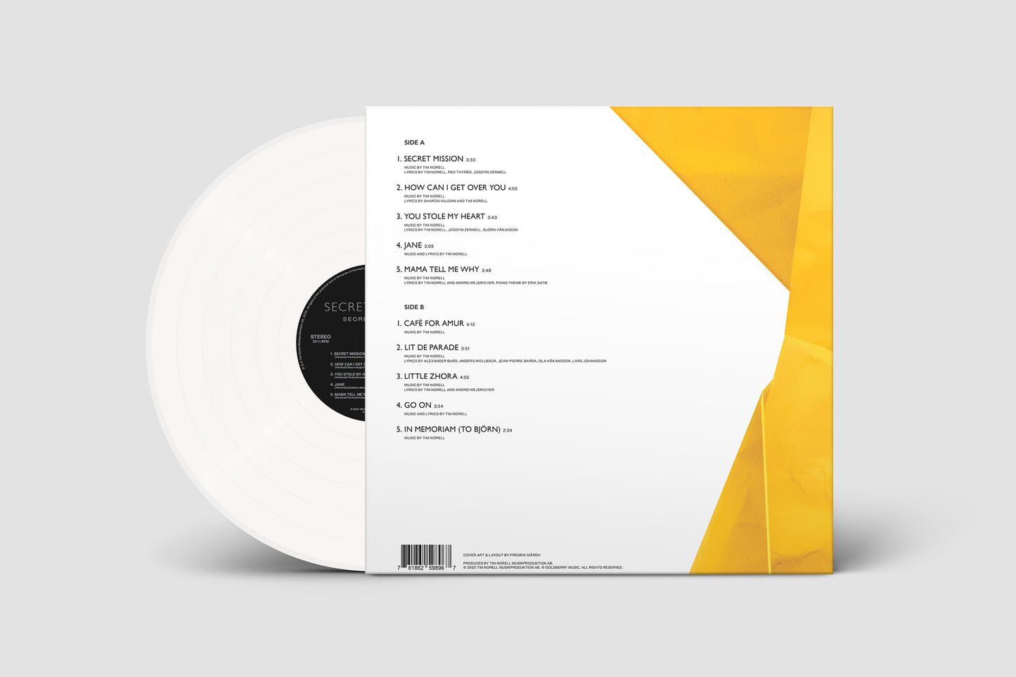 Secret Mission:  White Vinyl LP